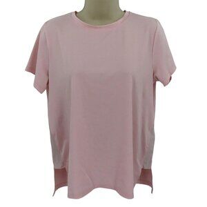 Under Armour Women Medium Pink Short Sleeve Perforated Back Athletic T Shirt Top